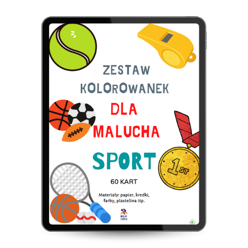 Zestaw kolorowanek dla malucha "Sport" do druku